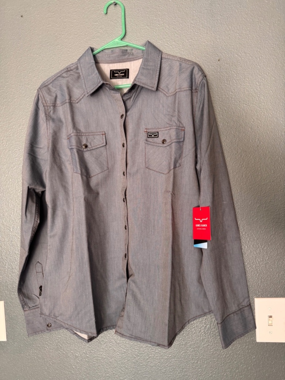 Kimes Ranch Tucson HB Women’s XXL Indigo Western Snap Shirt NWT